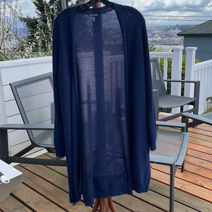 Eileen Fisher L navy blue cardigan